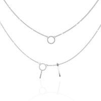 Orbit Bar Duo Lab Grown Diamond Necklace - Ophiratbf