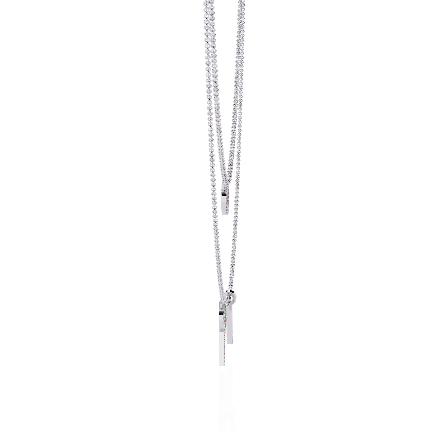 orbit bar duo lab grown diamond necklace