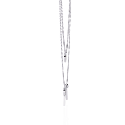Orbit Bar Duo Lab Grown Diamond Necklace