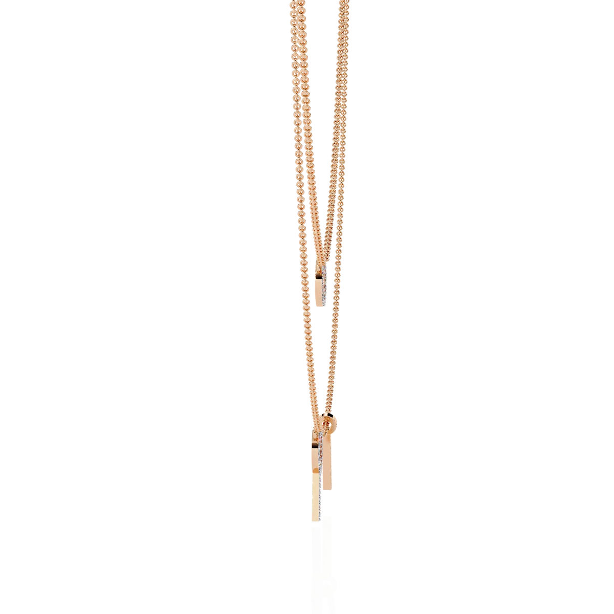 Orbit Bar Duo Lab Grown Diamond Necklace - Ophiratbf