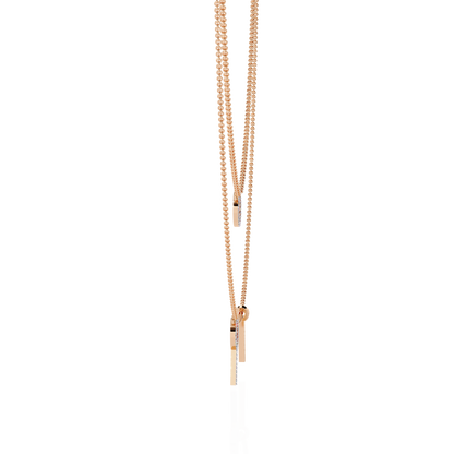 Orbit Bar Duo Lab Grown Diamond Necklace