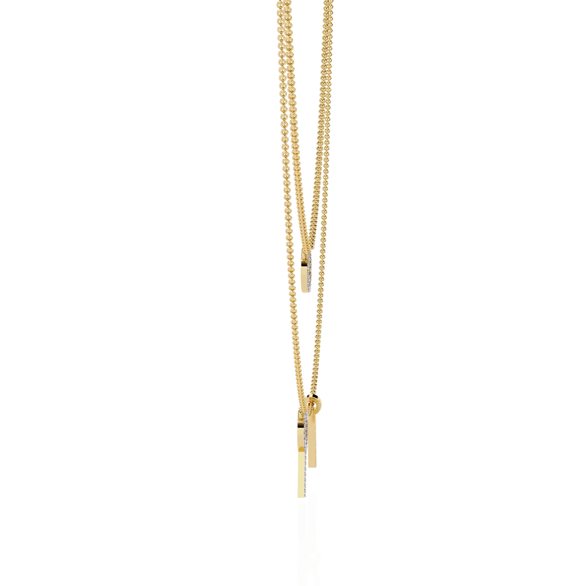 Orbit Bar Duo Lab Grown Diamond Necklace - Ophiratbf