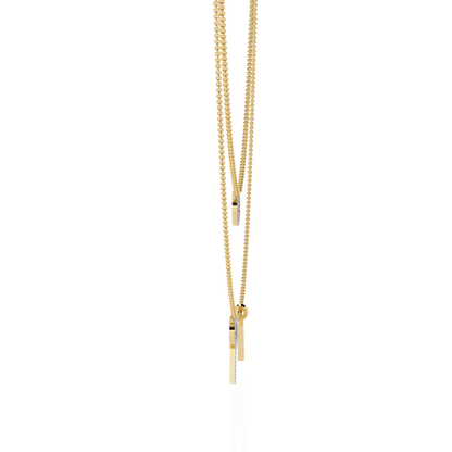 Orbit Bar Duo Lab Grown Diamond Necklace