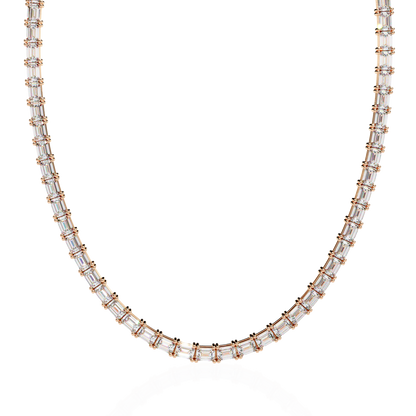 Lumina Baguette Tennis Lab Grown Diamond Necklace