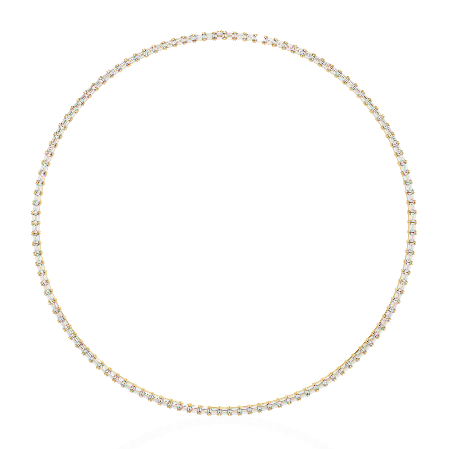 lumina baguette tennis lab grown diamond necklace
