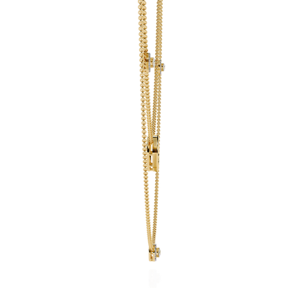 Halo Loop Double Layer Lab Grown Diamond Necklace