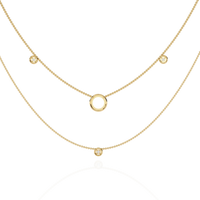 Halo Loop Double Layer Lab Grown Diamond Necklace - Ophiratbf