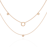 Halo Loop Double Layer Lab Grown Diamond Necklace - Ophiratbf