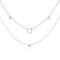 Halo Loop Double Layer Lab Grown Diamond Necklace - Ophiratbf