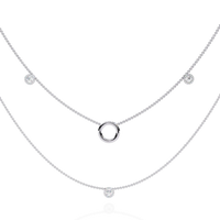Halo Loop Double Layer Lab Grown Diamond Necklace - Ophiratbf