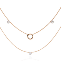 Halo Loop Double Layer Lab Grown Diamond Necklace - Ophiratbf