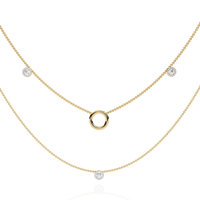 Halo Loop Double Layer Lab Grown Diamond Necklace - Ophiratbf