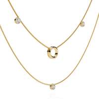 Halo Loop Double Layer Lab Grown Diamond Necklace - Ophiratbf