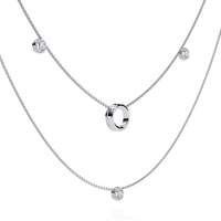 Halo Loop Double Layer Lab Grown Diamond Necklace - Ophiratbf