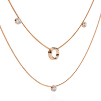 Halo Loop Double Layer Lab Grown Diamond Necklace - Ophiratbf