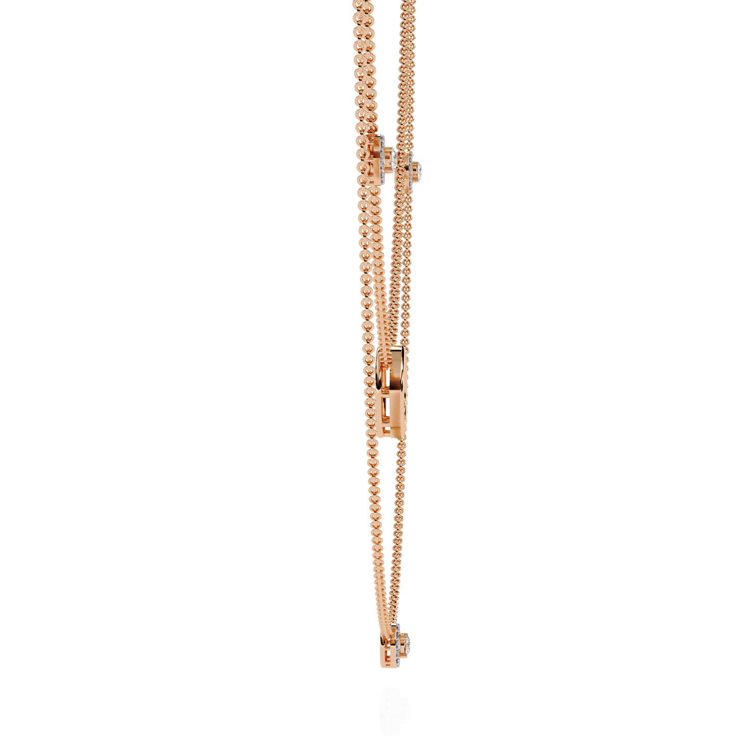 halo loop double layer lab grown diamond necklace