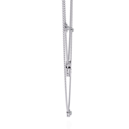 Halo Loop Double Layer Lab Grown Diamond Necklace