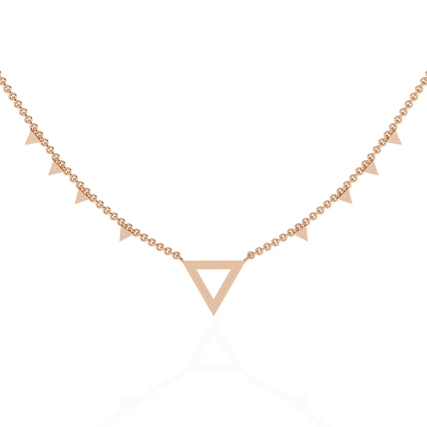 vertex pavé lab grown diamond necklace