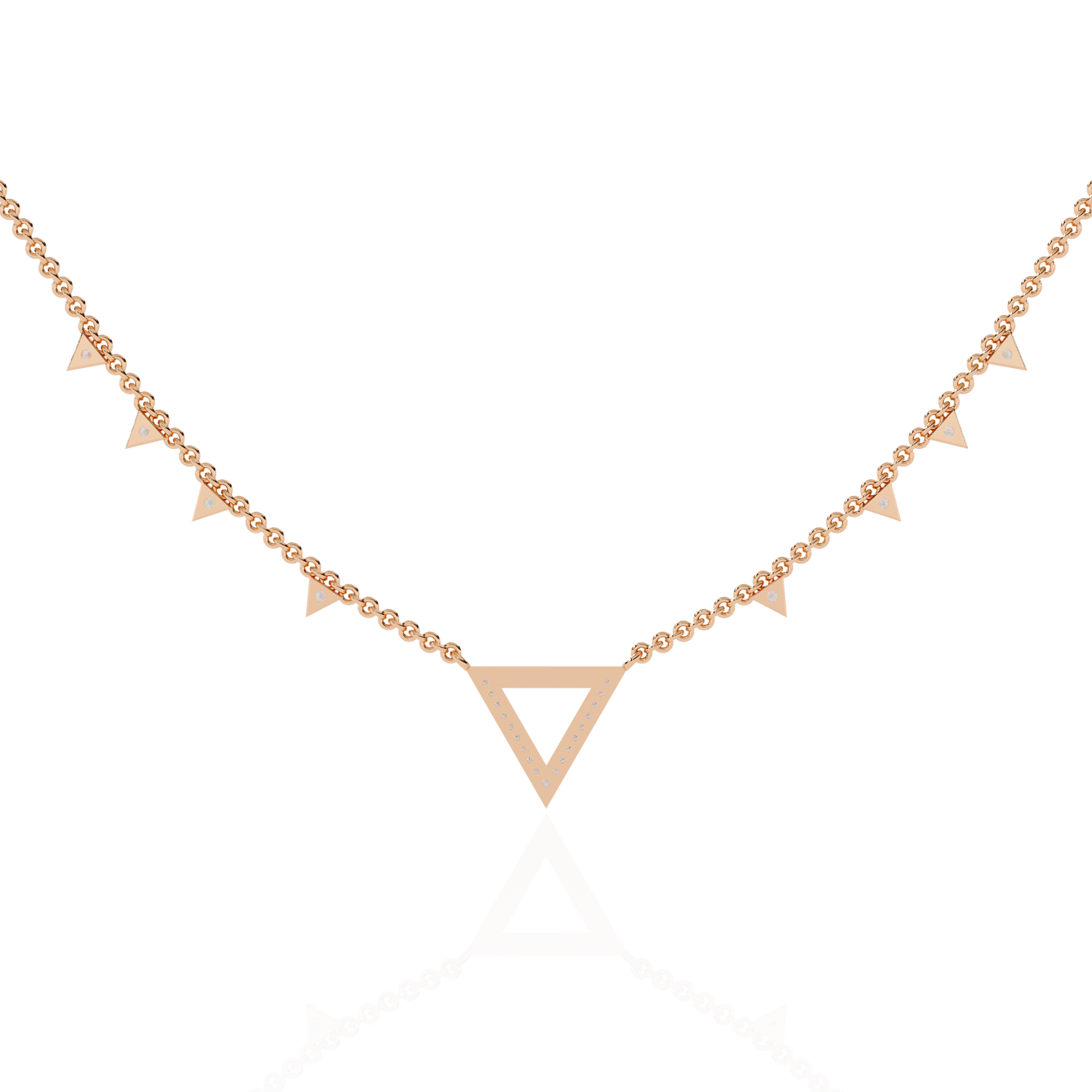 vertex pavé lab grown diamond necklace