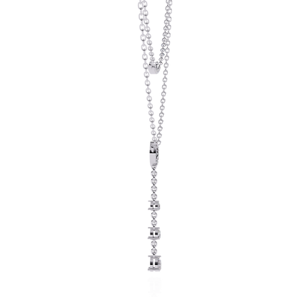 Cascade Halo Lariat Lab Grown Diamond Necklace