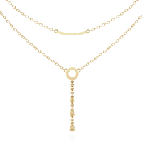 Cascade Halo Lariat Lab Grown Diamond Necklace - Ophiratbf
