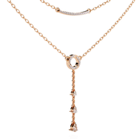 Cascade Halo Lariat Lab Grown Diamond Necklace - Ophiratbf