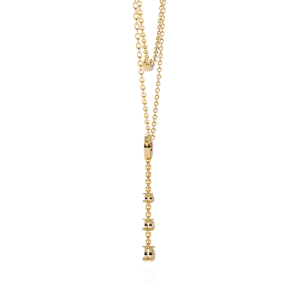 Cascade Halo Lariat Lab Grown Diamond Necklace