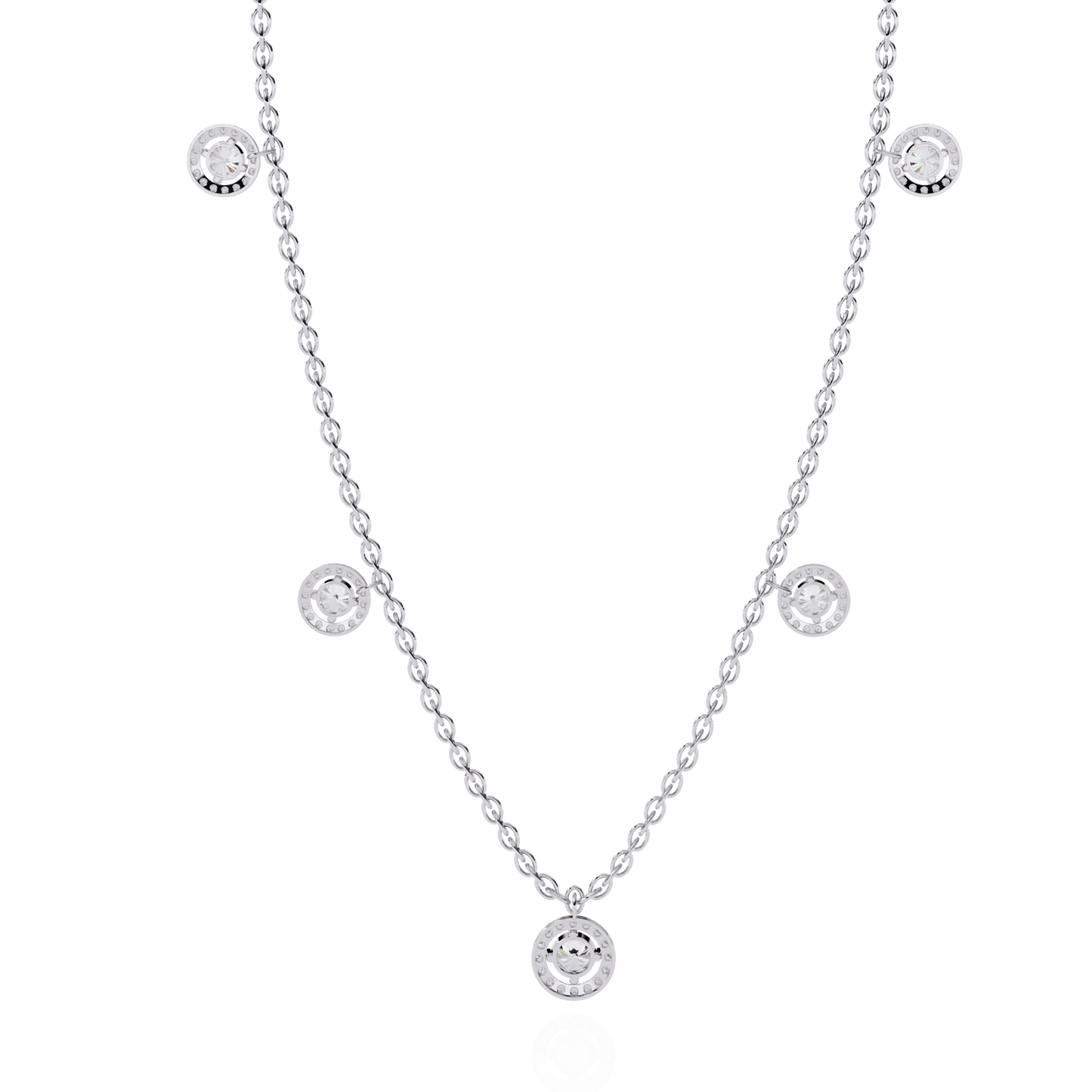 solstice bezel station lab grown diamond necklace