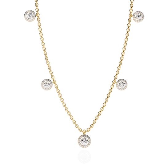 Solstice Bezel Station Lab Grown Diamond Necklace