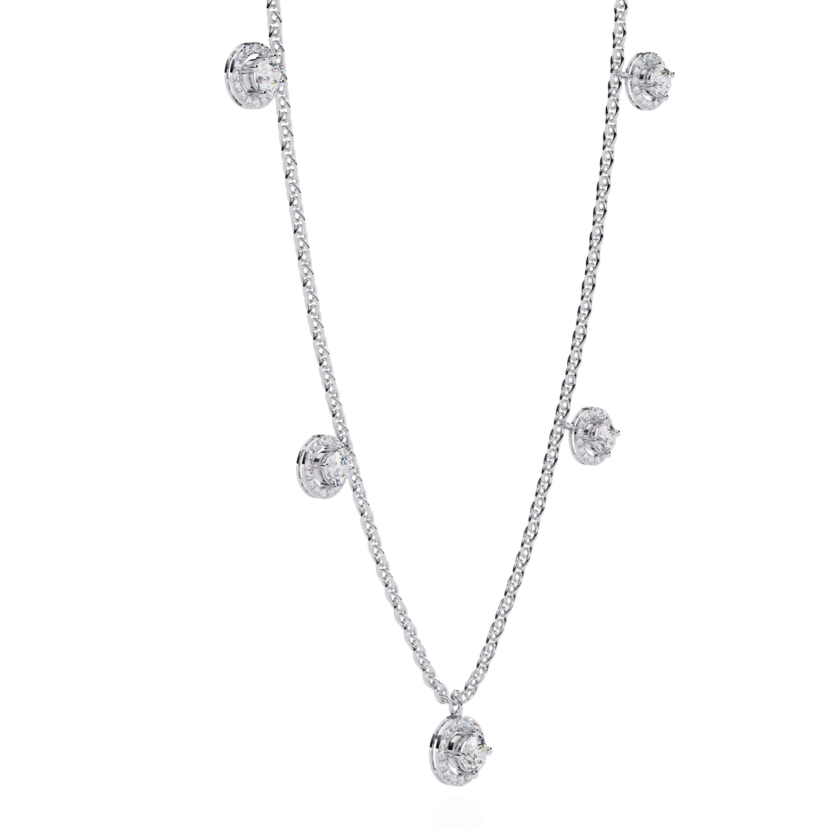 Solstice Bezel Station Lab Grown Diamond Necklace - Ophiratbf