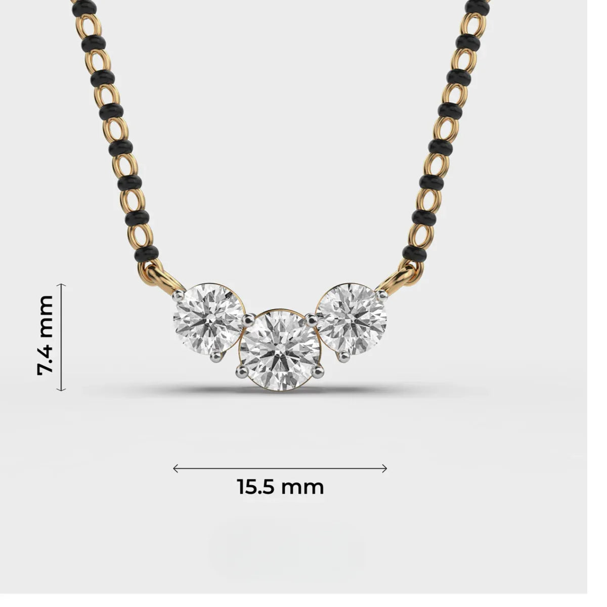 Twilight Mangalsutra Pendant (With Chain) - Ophiratbf