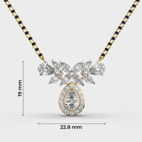 Verdelle Bloom Diamond Encrusted Mangalsutra (with chain) - Ophiratbf