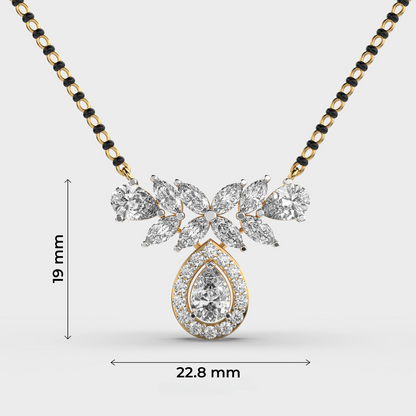 Verdelle Bloom Diamond Encrusted Mangalsutra (with chain)