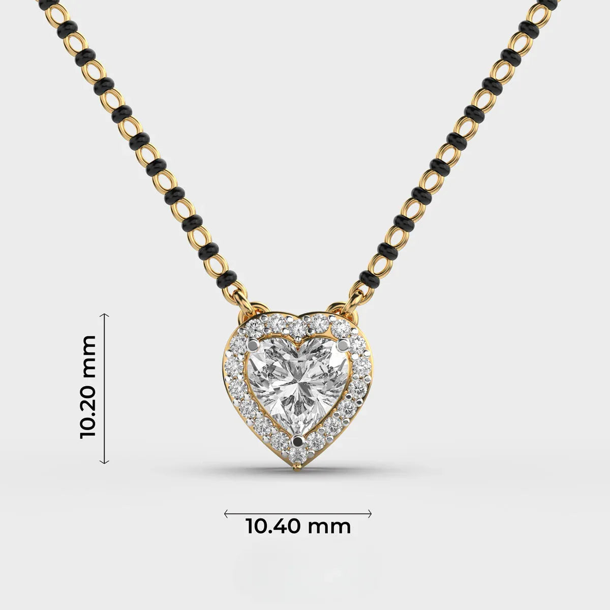 Beloved Heart Diamond Mangalsutra (With Chain) - Ophiratbf