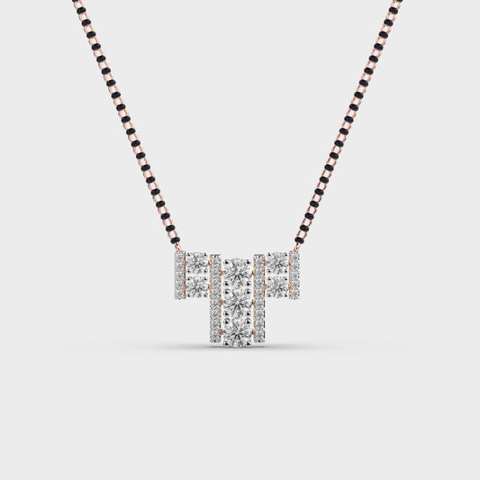 Stylish Alphabet Diamond Pendant