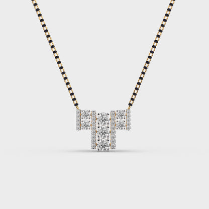 Stylish Alphabet Diamond Pendant