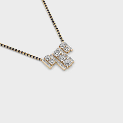 Stylish Alphabet Diamond Pendant