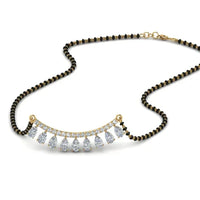 9-stone Modern Diamond Mangalsutra - Ophiratbf