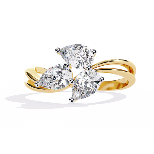 Trinity Blossom Lab Grown Diamond Ring