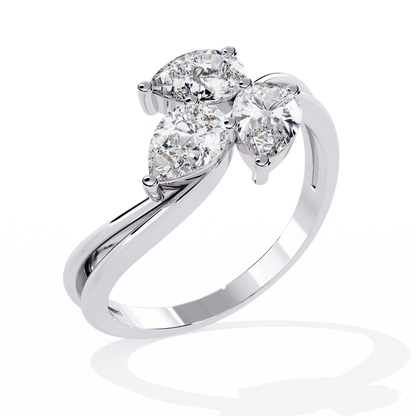 Trinity Blossom Lab Grown Diamond Ring