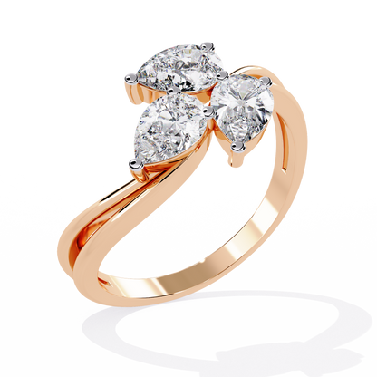 Trinity Blossom Lab Grown Diamond Ring