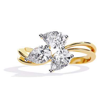 Trinity Blossom Lab Grown Diamond Ring