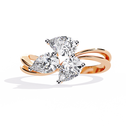 Trinity Blossom Lab Grown Diamond Ring