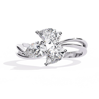 Trinity Blossom Lab Grown Diamond Ring - Ophiratbf