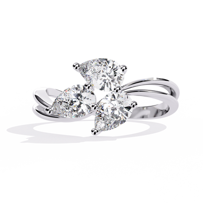Trinity Blossom Lab Grown Diamond Ring