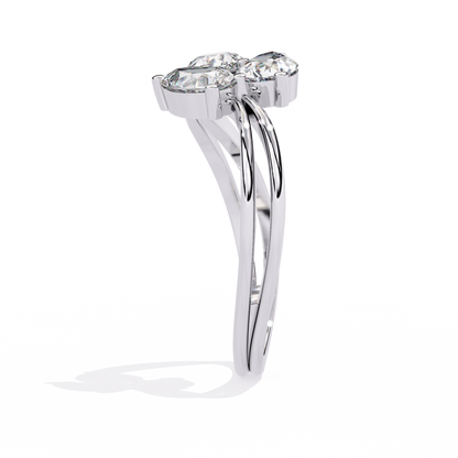 Trinity Blossom Lab Grown Diamond Ring