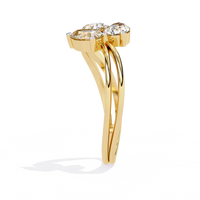 Trinity Blossom Lab Grown Diamond Ring - Ophiratbf