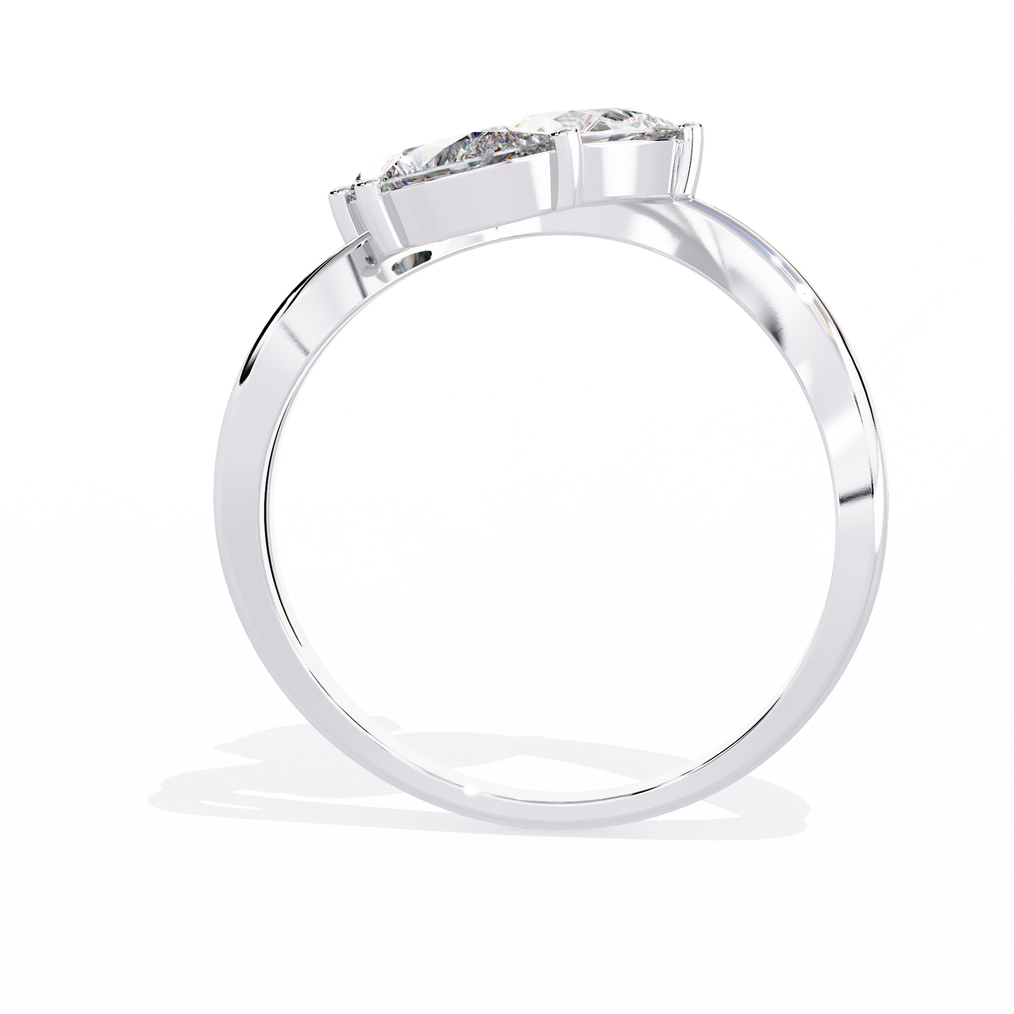 trinity blossom lab grown diamond ring