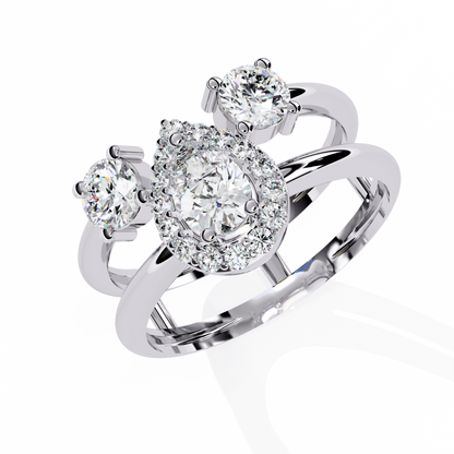 Harmony Pear Lab Grown Diamond Ring