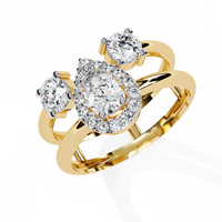 Harmony Pear Lab Grown Diamond Ring - Ophiratbf